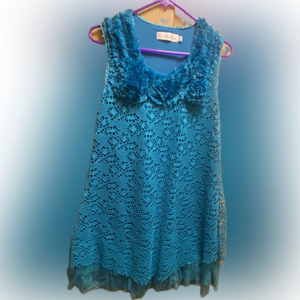 Crochet lace top dress